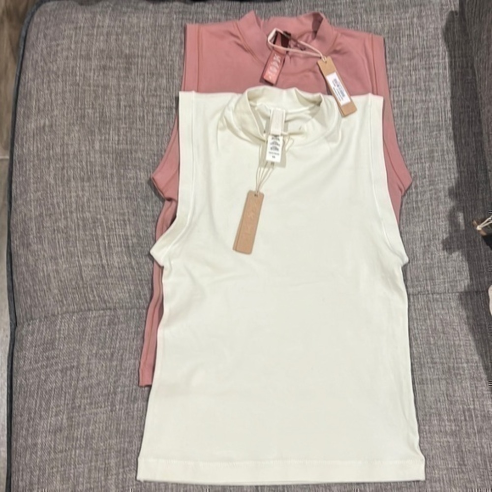Skims Jersey Mock Neck Tank